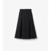 Falda midi tipo trench de Gabardine