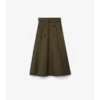 Falda midi tipo trench de Gabardine