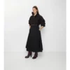 Falda midi tipo trench de Gabardine