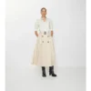 Falda midi tipo trench de Gabardine