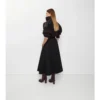 Falda midi tipo trench de Gabardine