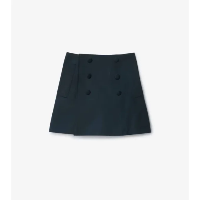 Falda tipo trench de algodón