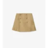 Falda tipo trench de algodón