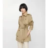 Gabardina Belgravia corta de algodón ligero Trench Coat 