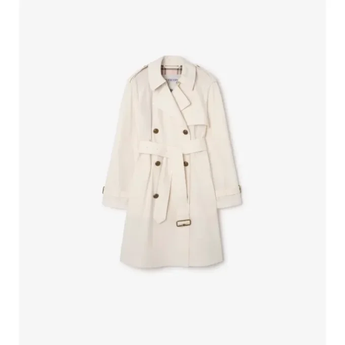 Gabardina Belgravia de algodón ligero de largo medio Trench Coat 