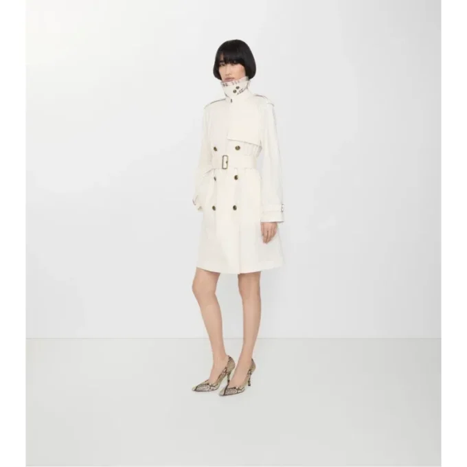 Gabardina Belgravia de algodón ligero de largo medio Trench Coat 