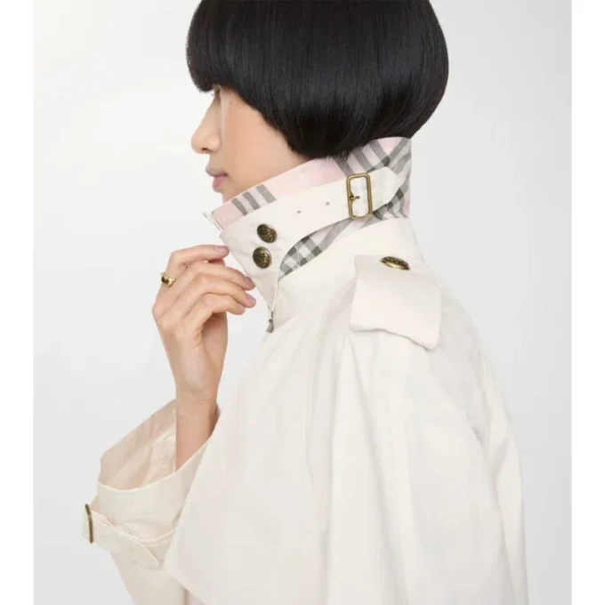Gabardina Belgravia de algodón ligero de largo medio Trench Coat 