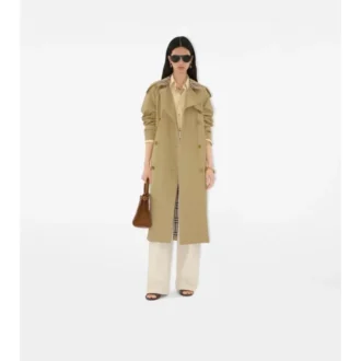 Gabardina Castleford con cuello largo a cuadros como Trench Coat