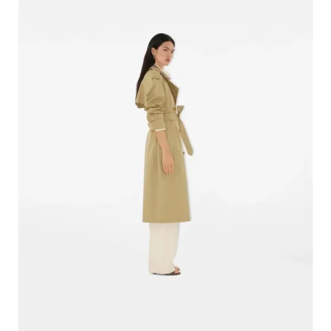 Gabardina Castleford con cuello largo a cuadros como Trench Coat