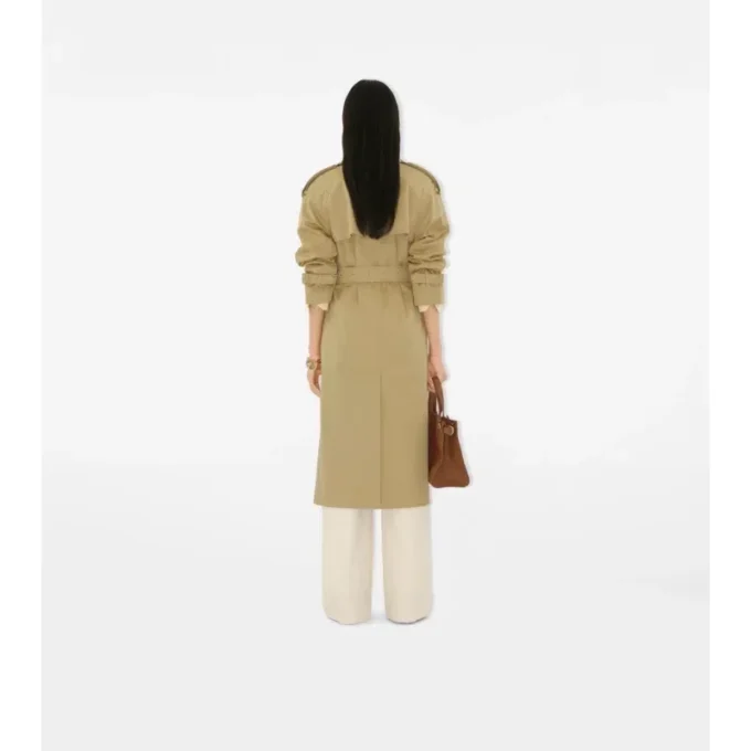 Gabardina Castleford con cuello largo a cuadros como Trench Coat