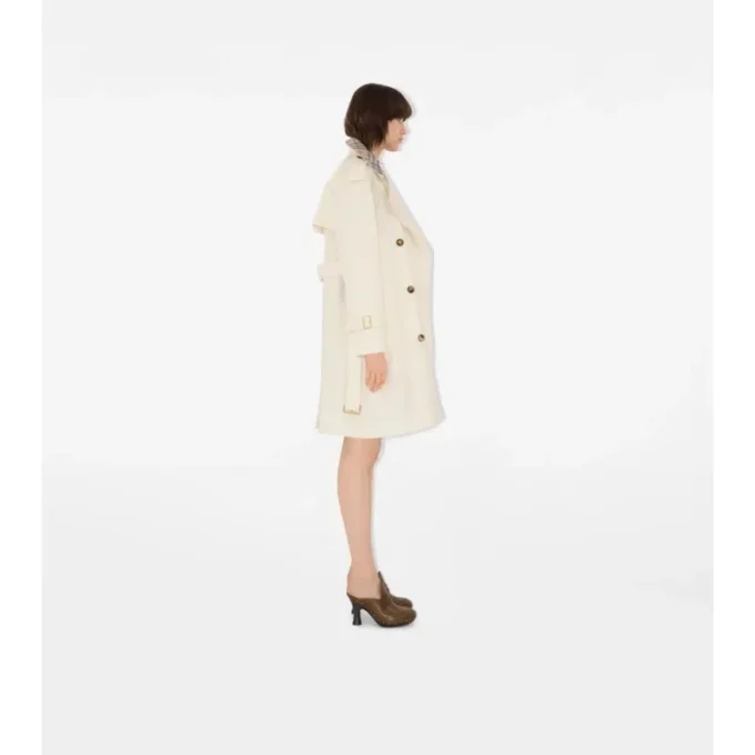 Gabardina Castleford de largo medio con cuello a cuadros como un Trench Coat