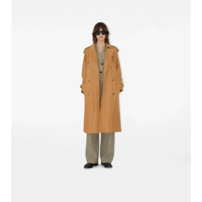 Gabardina Castleford larga de piel
