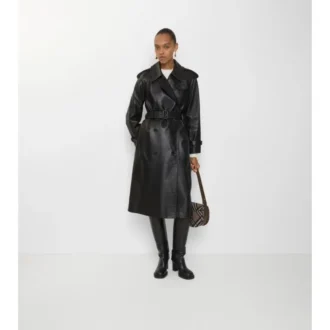 Gabardina Castleford larga de piel