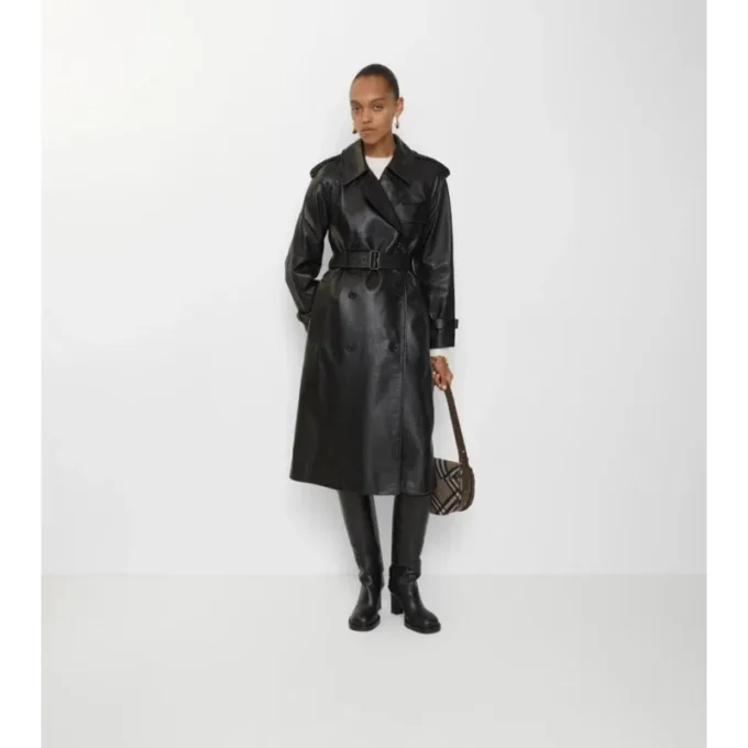 Gabardina Castleford larga de piel