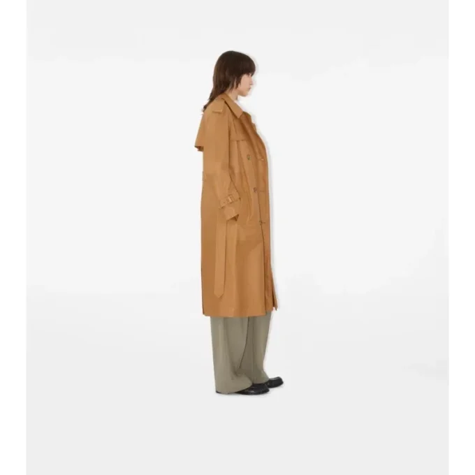 Gabardina Castleford larga de piel