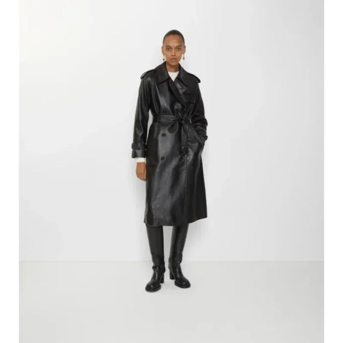 Gabardina Castleford larga de piel