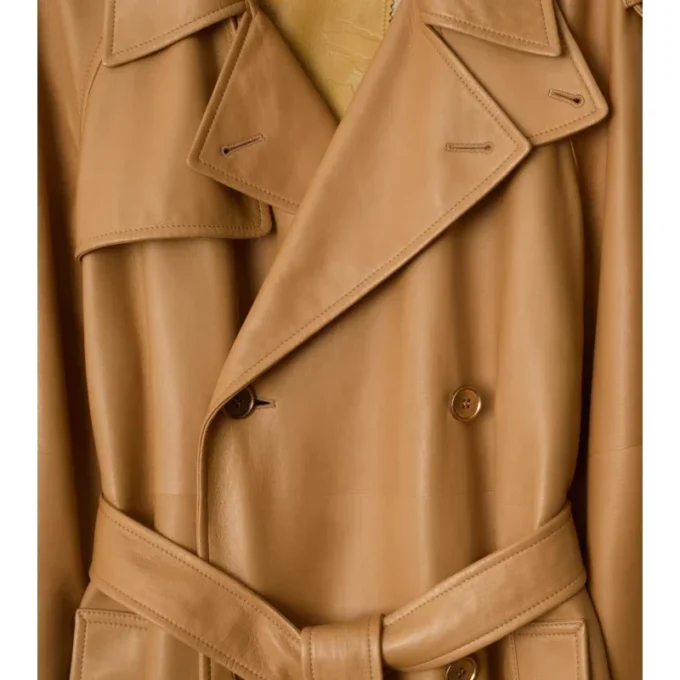 Gabardina Castleford larga de piel