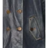 Gabardina corta de denim Trench Coat