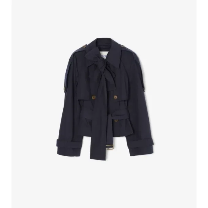 Gabardina corta de lona Trerose Trench Coat