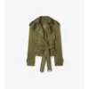 Gabardina corta de mezcla de nailon Trench Coat
