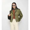 Gabardina corta de mezcla de nailon Trench Coat