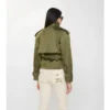 Gabardina corta de mezcla de nailon Trench Coat