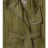 Gabardina corta de mezcla de nailon Trench Coat