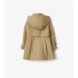 Gabardina de algodón con capucha
