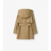 Gabardina de algodón con capucha