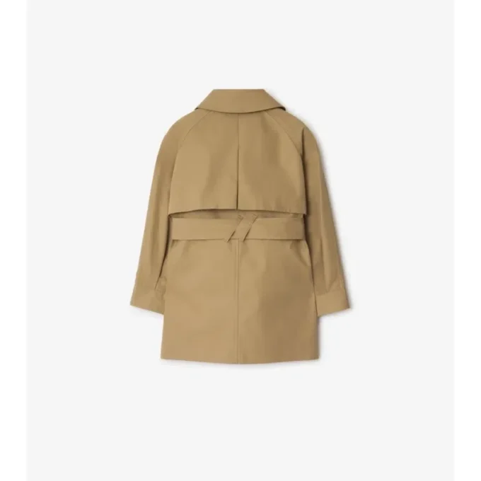 Gabardina de algodón con capucha