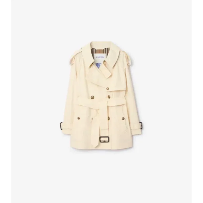 Gabardina Fitzrovia corta de algodón ligero Trench Coat