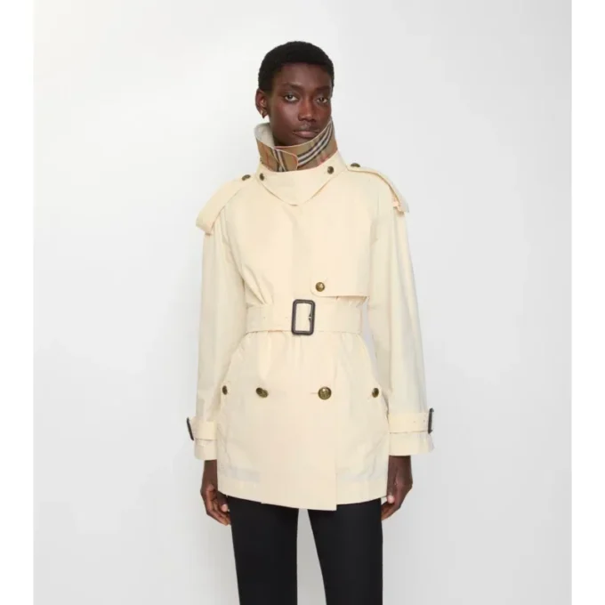 Gabardina Fitzrovia corta de algodón ligero Trench Coat