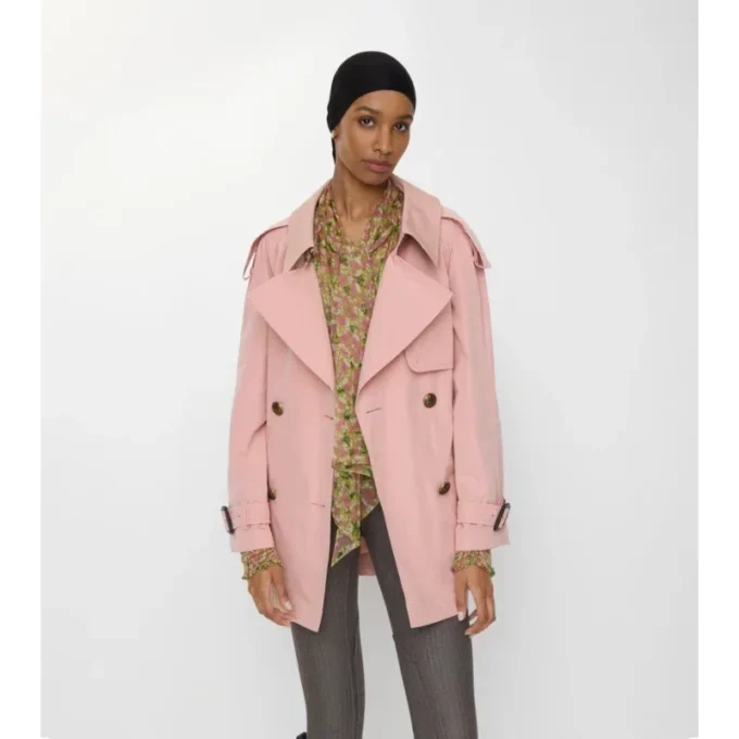 Gabardina Fitzrovia corta de algodón ligero Trench Coat
