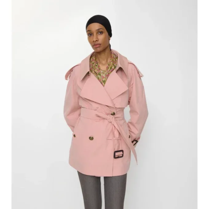 Gabardina Fitzrovia corta de algodón ligero Trench Coat