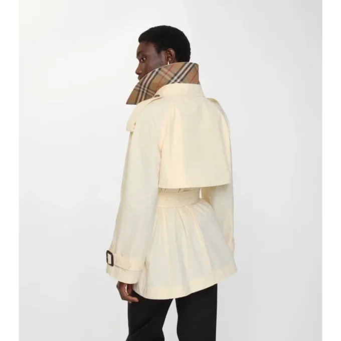 Gabardina Fitzrovia corta de algodón ligero Trench Coat