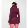 Gabardina Foxfield corta de ante con estampado de cachemira