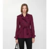 Gabardina Foxfield corta de encaje con estampado de cachemira