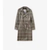 Gabardina Foxfield larga con efecto rafia y estampado de cuadros