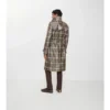 Gabardina Foxfield larga con efecto rafia y estampado de cuadros