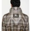 Gabardina Foxfield larga con efecto rafia y estampado de cuadros