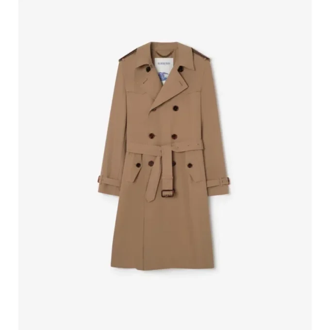 Gabardina Foxfield larga de algodón y seda
