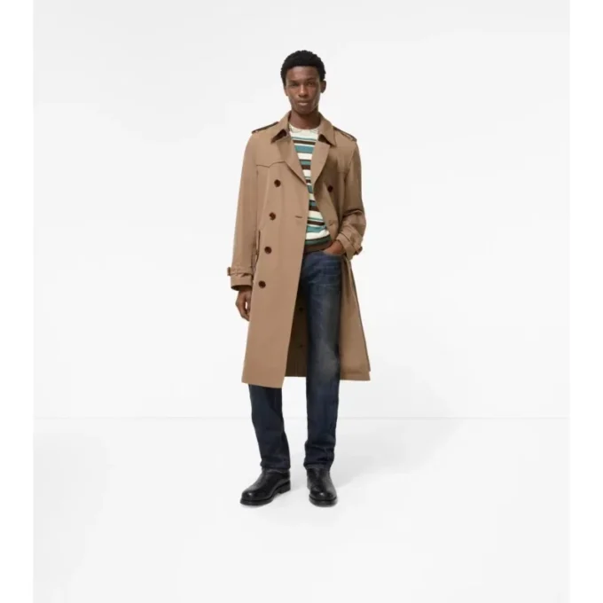 Gabardina Foxfield larga de algodón y seda