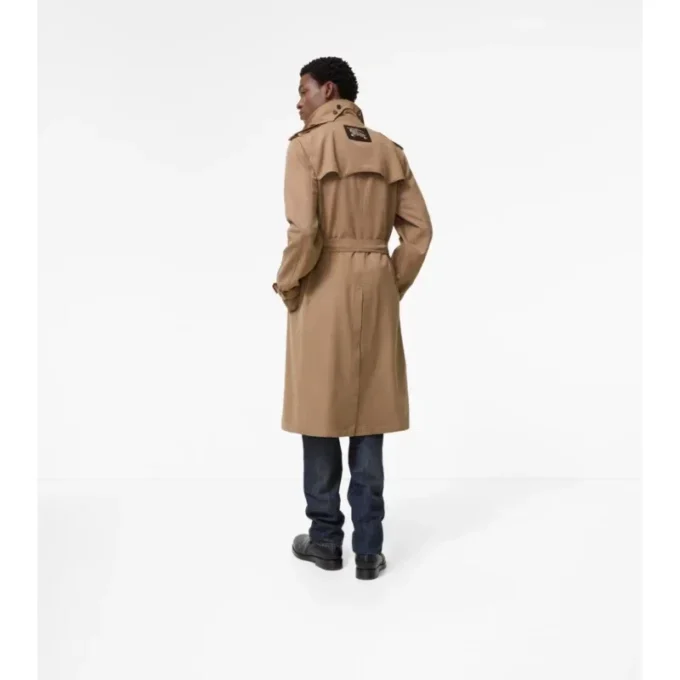 Gabardina Foxfield larga de algodón y seda