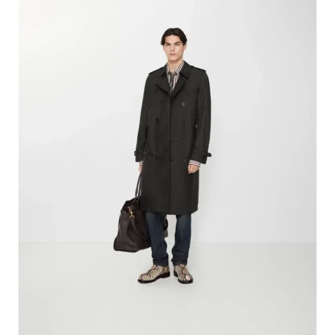 Gabardina Foxfield larga de mezcla de nailon con estampado geométrico