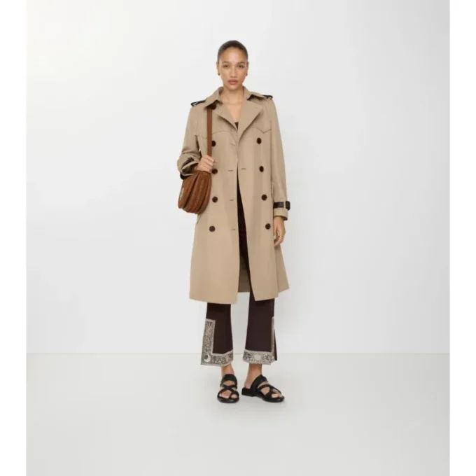 Gabardina Foxfield larga de seda y algodón