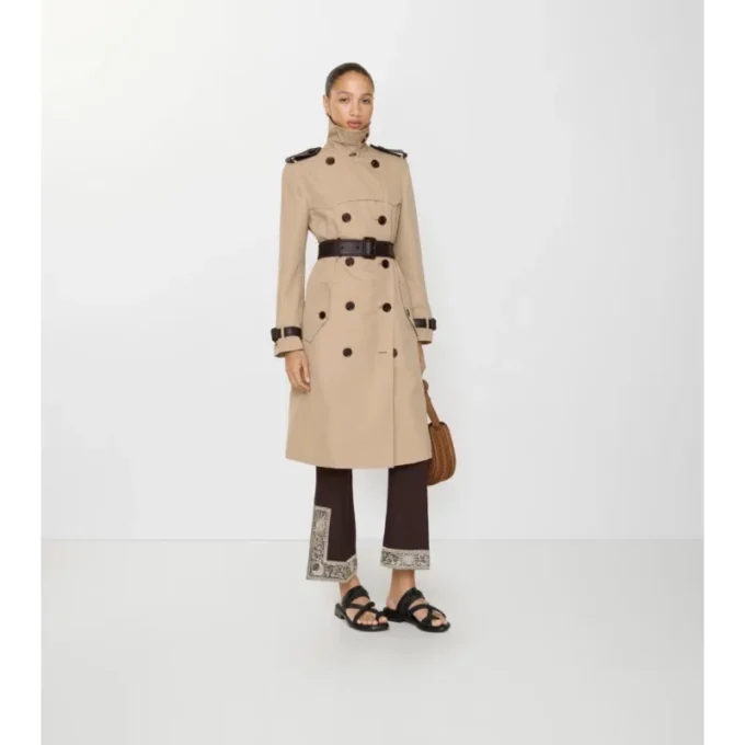 Gabardina Foxfield larga de seda y algodón