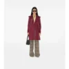Gabardina Kensington de cuero de largo medio