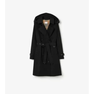 Gabardina Kensington de tafetán de largo medio
