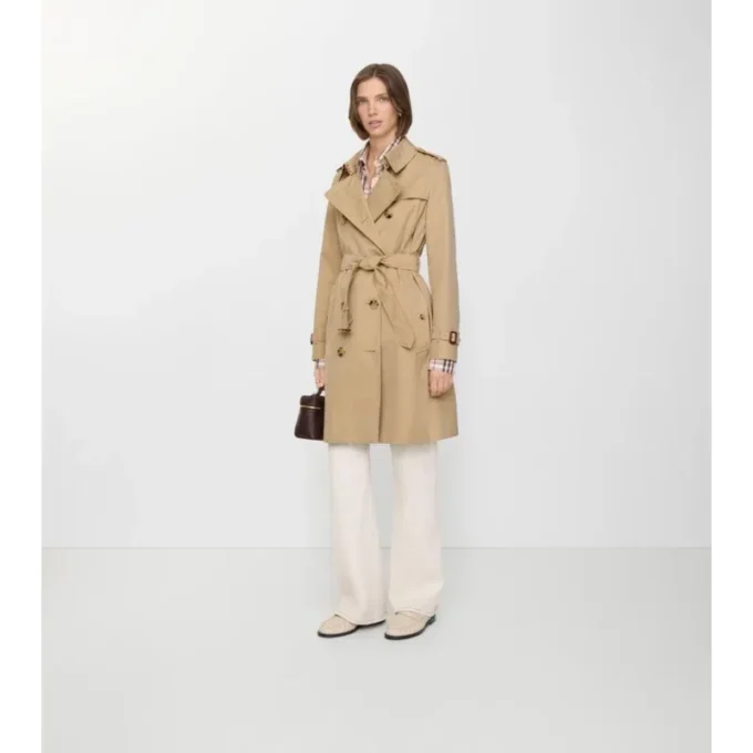 Gabardina Kensington Heritage Trench Coat de largo medio