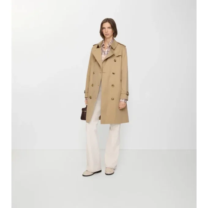 Gabardina Kensington Heritage Trench Coat de largo medio